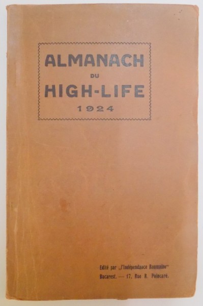 ALMANACH DU HIGH-LIFE ,1924