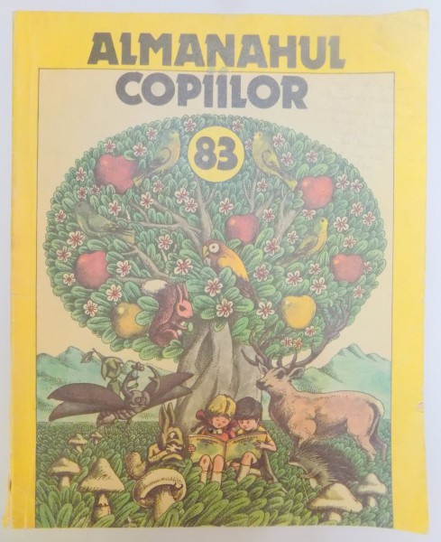 ALMANAHUL COPIILOR , ILUSTRATII , CARICATURI SI REPRODUCERI FOTO:VASILE OLAC...LIVIU MINECAN , 1983