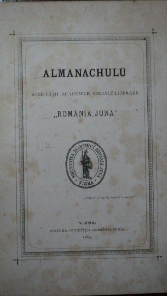 Almanahul Romania Juna, Tom I si II, Viena 1883