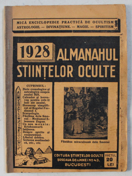 ALMANAHUL STIINTELOR OCULTE 1928