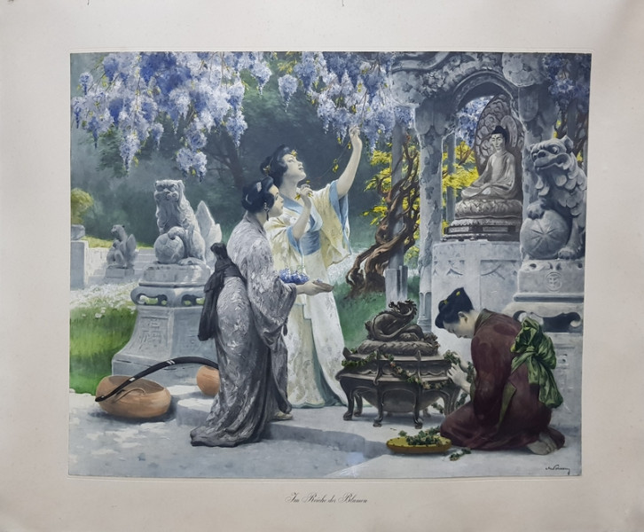 Alois Hans Schram (1864-1919) - Gheise  decorand templul lui Buddha