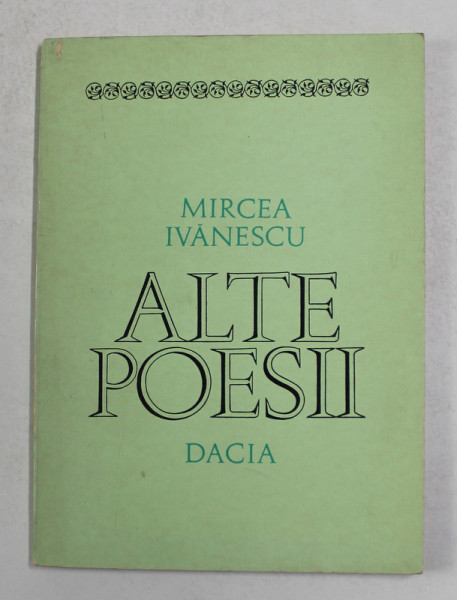 ALTE POESII de MIRCEA IVANESCU , 1976