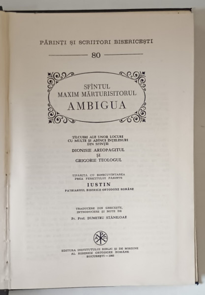AMBIGUA de MAXIM MARTURISITORUL , 1983 * MINIMA UZURA