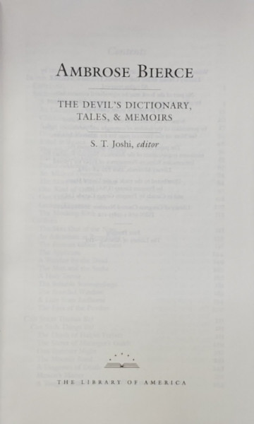 AMBROSE BIERCE - THE DEVIL 'S DICTIONARY , TALES and MEMOIRS , 2011