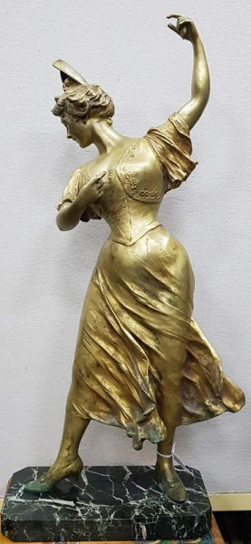 Amelie Colombier (1867-1912), Carmencita, Bronz aurit