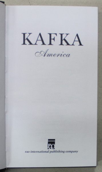 AMERICA de FRANZ KAFKA , 2000