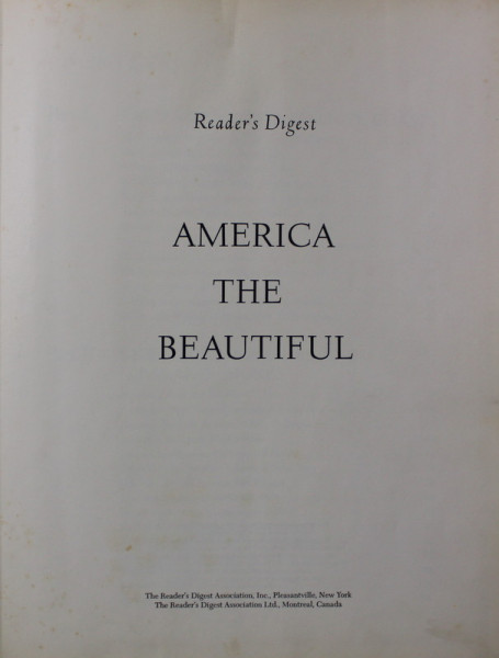 AMERICA THE BEAUTIFUL , 1977, DEDICATIA AMBASADORULUI S.U.A. IN ROMANIA