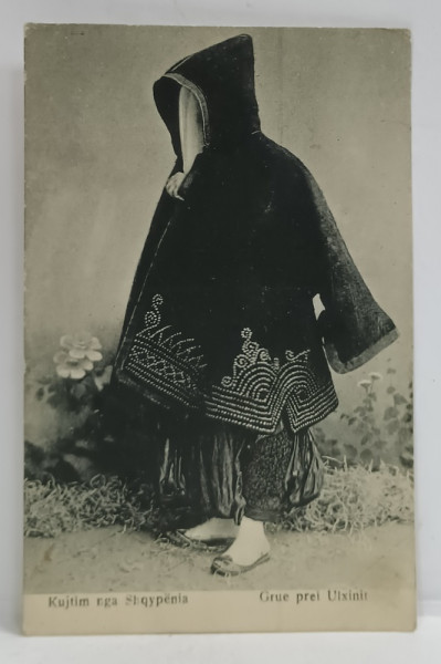AMINTIRE DIN SHQYPENIA , ALBANIA , COSTUM POPULAR TRADITIONAL , CARTE POSTALA ILUSTRATA , INCEPUT DE SECOL XX