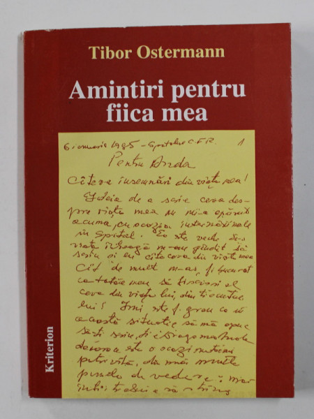 AMINTIRI PENTRU FIICA MEA de TIBOR OSTERMANN , 1996