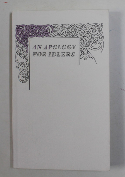 AN APOLOGY FOR IDLERS by ROBERT LOUIS STEVENSON , 2009
