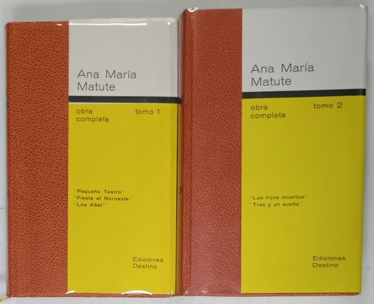 ANA  MARIA MATUTE , OBRA COMPLETA , TOMO I - II , TEXT IN LIMBA  SPANIOLA , 1971