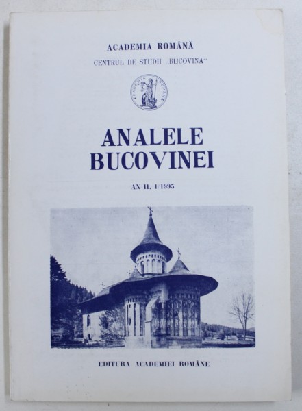 ANALELE BUCOVINEI AN II, 1/1995 de RADU GRIGOROVICI ... VLADIMIR TREBICI , 1995