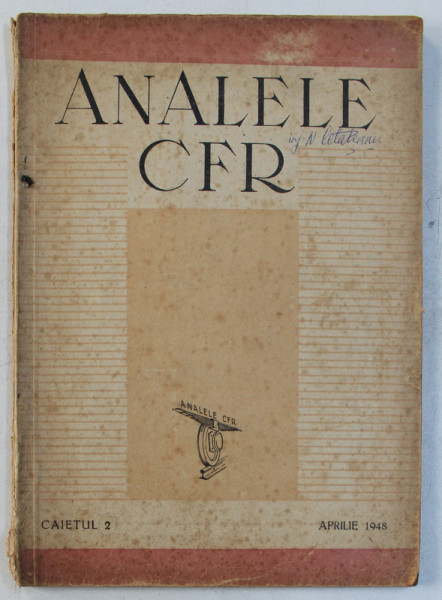 ANALELE C.F.R. , CAIETUL 2 , APRILIE 1948