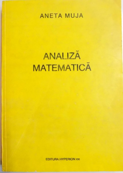 ANALIZA MATEMATICA de ANETA MUJA , 1992