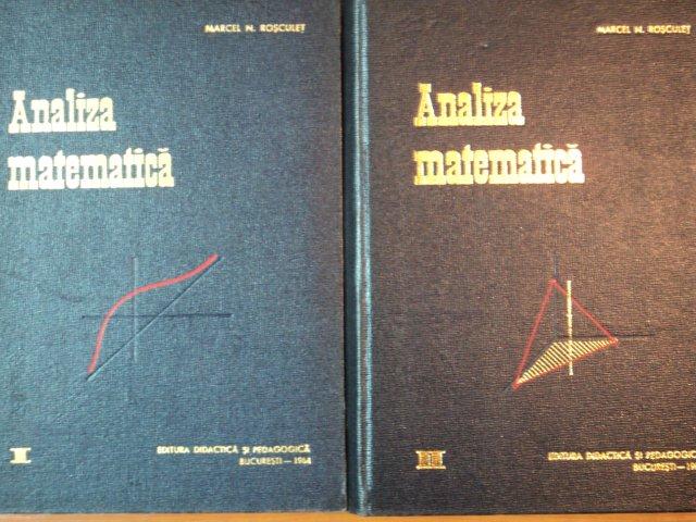 ANALIZA MATEMATICA de MARCEL N. ROSCULET  VOL.I-II