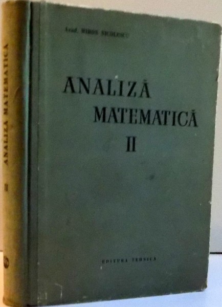 ANALIZA MATEMATICA , VOL II , 1958