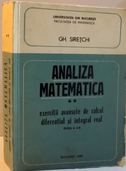 ANALIZA MATEMATICA , VOL II , 1982