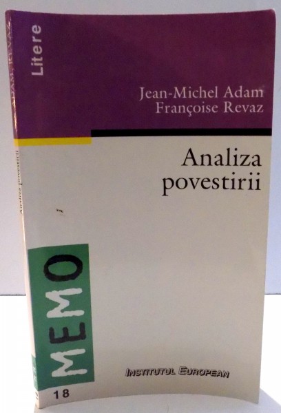 ANALIZA POVESTIRII de JEAN-MICHEL ADAM, FRANCOISE REVAZ , 1999