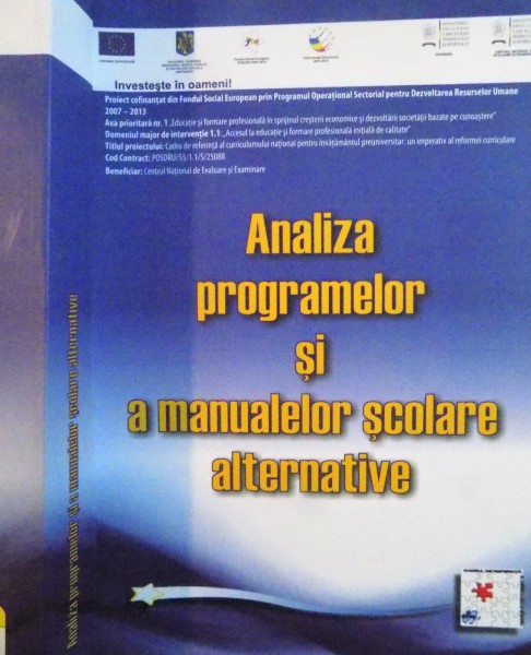 ANALIZA PROGRAMELOR SI A MANUALELOR SCOLARE ALTERNATIVE, 2012