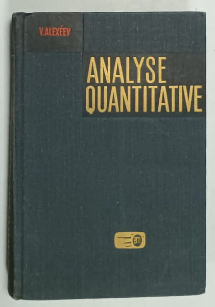 ANALYSE QUANTITATIVE par V. ALEXEEV , 1980