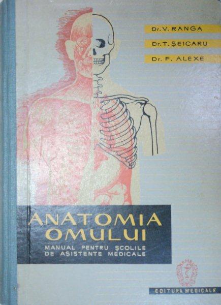 ANATOMIA OMULUI - MANUAL PENTRU SCOLILE DE ASISTENTE MEDICALE , EDITIA I - A de V. RANGA ... F. ALEXE, 1961