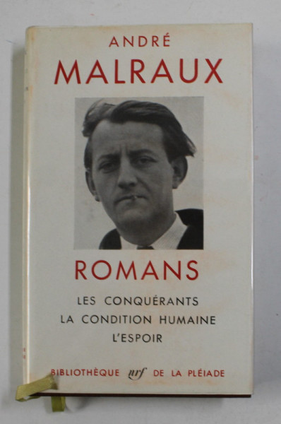 ANDRE MALRAUX - ROMANS  , BIBLIOTHEQUE DE LA PLEIDAE , 1960 , EDITIE DE LUX PE HARTIE DE BIBLIE , LEGATURA PIELE