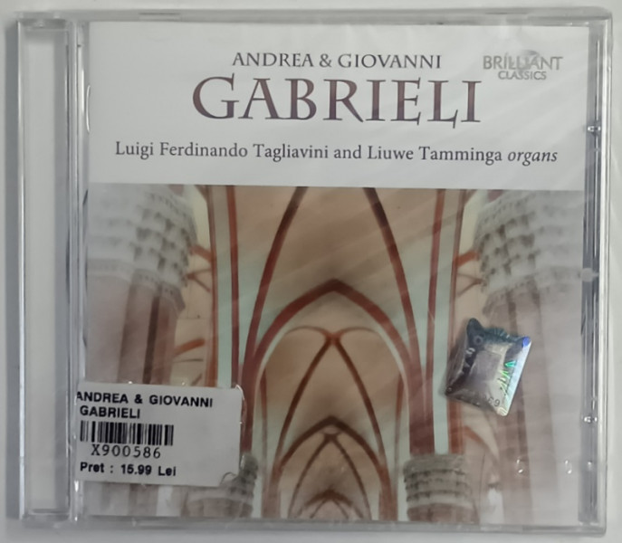 ANDREEA and GIOVANNI GABRIELI , LUIGI FERDINANDO TAGLIAVINI and LIUWE TAMMINGA , ORGANS , CD AUDIO SIGILAT , ANII '90