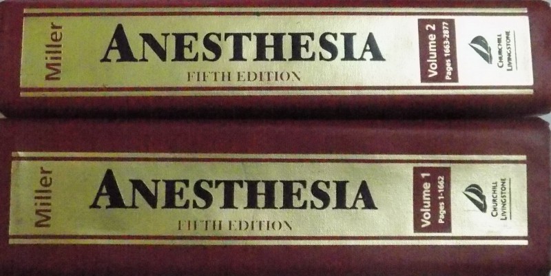 ANESTHESIA, VOL. I - II, FIFTH EDITION de RONALD D. MILLER, 2000 VOL. II CD*