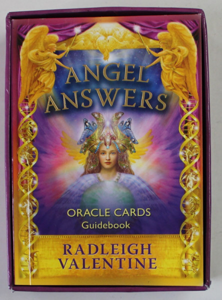 ANGEL ANSWERS , ORACLE CARDS and GUIDEBOOK by RADLEIGH VALENTINE , 2014 , LIPSA CAPAC