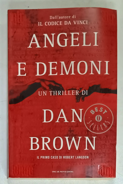 ANGELI E DEMONI , UN THRILLER di DAN BROWN , TEXT IN LIMBA ITALIANA , 2009