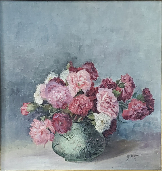 Angiolina Santocono (1889-1969) - Vas cu trandafiri
