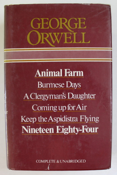 ANIMAL FARM ...NINETEEN EIGHTY - FOUR ,   6 ROMANE de GEORGE ORWELL , TEXT IN LIMBA ENGLEZA , 1980, COLEGAT