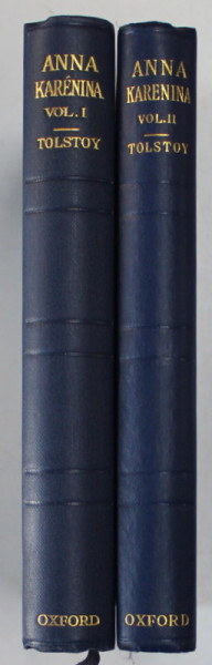 ANNA KARENINA by LEO TOLSTOY , TWO VOLUMES , 1939