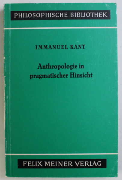 ANTHROPOLOGIE IN PRAGMATISCHER HINSICHT von IMMANUEL KANT , 1980