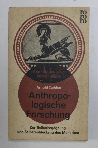 ANTHROPOLOGISCHE FORSCHUNG von ARNOLD GEHLEN , 1961