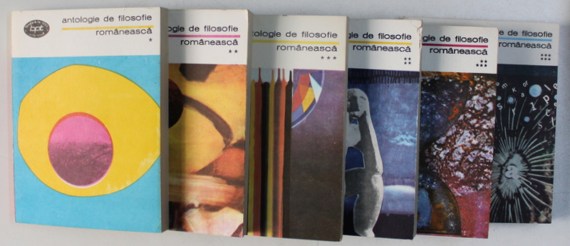 ANTOLOGIE DE FILOSOFIE ROMANEASCA VOL. I-VI de MIRCEA MATIU , 1988 * PREZINTA URME DE INDOIRE