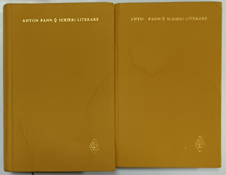 ANTON PANN , SCRIERI LITERARE , VOLUMELE I - II , 1963, COPERTA CU HALOURI DE APA *