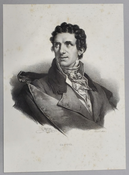 ANTONIO CANOVA , SCULPTOR ITALIAN , LITOGRAFIE , DESEN de GREVEDON , litografiat de C. MOTTE , 1826