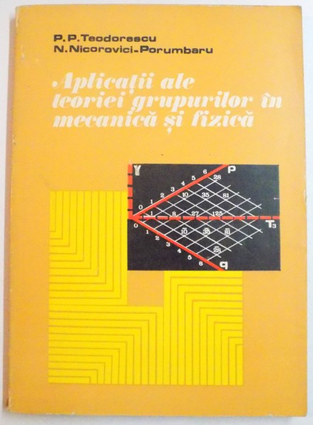 APLICATII ALE TEORIEI GRUPURILOR IN MECANICA SI FIZICA de P.P. TEODORESCU , N. NICOROVICI-PORUMBARU , 1985