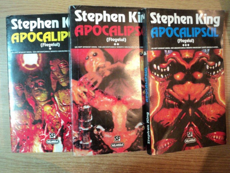 APOCALIPSUL , VOL. I - III de STEPHEN KING , 1996 * VOLUMUL II PREZINTA HALOURI DE APA