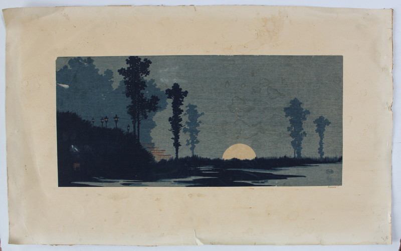 APUSUL SOARELUI , STAMPA JAPONEZA , CCA. 1900