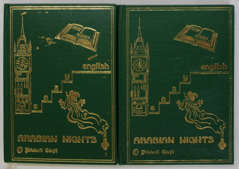 ARABIAN NIGHTS , TWO VOLUMES  , COLLECTION '' EASY ENGLISH '' by  CRISTINA STEFANESCU and WAYNE LEAH , 1997
