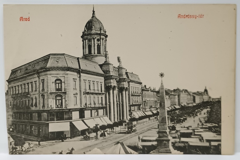 ARAD , BULEVARDUL ANDRASSY , CARTE POSTALA ILUSTRATA , INCEPUT DE SEC . XX
