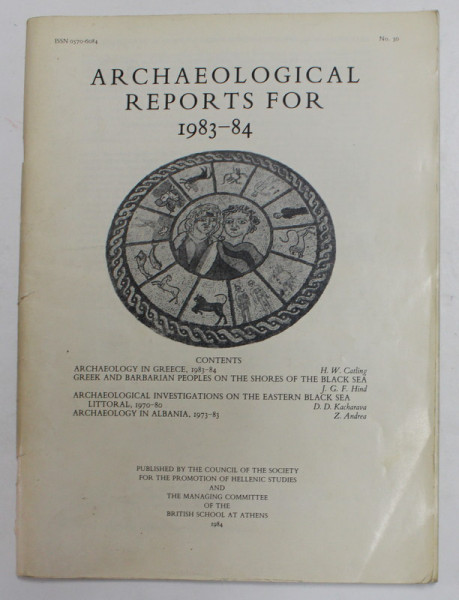 ARCHAEOLOGICAL REPORTS FOR 1983 - 84 , REVISTA ,  APARUTA 1984