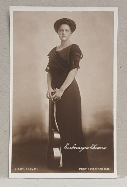 ARHIDUCESA ELEONORA  , CARTE POSTALA ILUSTRATA , MONOCROMA, NECIRCULATA , DATATA 1912