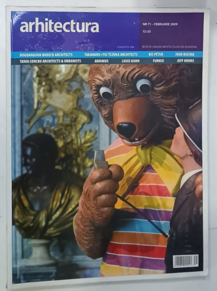 ARHITECTURA , REVISTA UNIUNII ARHITECTILOR DIN ROMANIA , NR. 71 , 2009, PREZINTA  HALOURI DE APA , O PAGINA DECUPATA