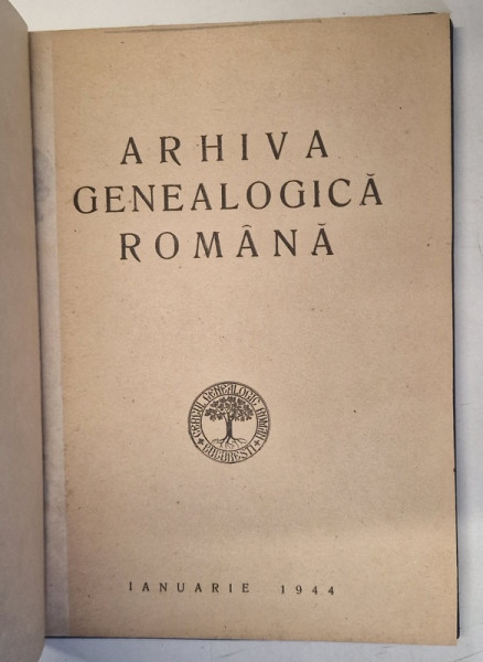 Arhiva genealogica romana, Ianuarie 1944