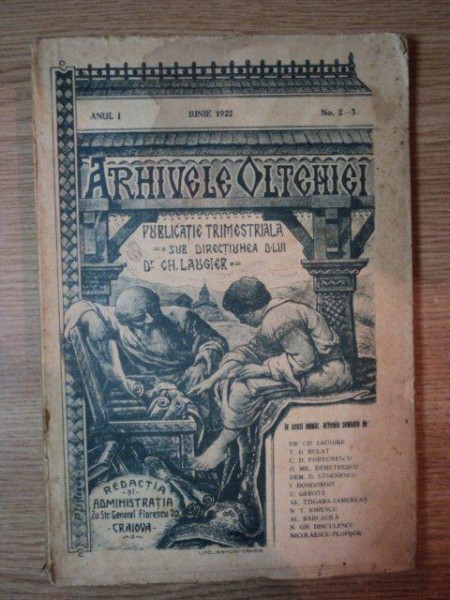 ARHIVELE OLTENIEI, ANUL I, NR.2-3, iunie 1922