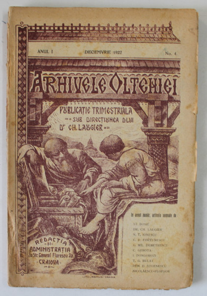 ARHIVELE OLTENIEI, ANUL I, NR.4, DECEMBRIE 1922
