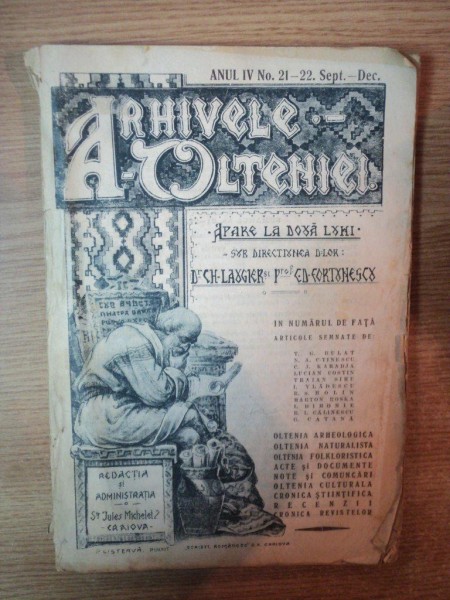 ARHIVELE OLTENIEI , NR . 21-22 ,  ANUL IV , SEPT. - DEC. 1925